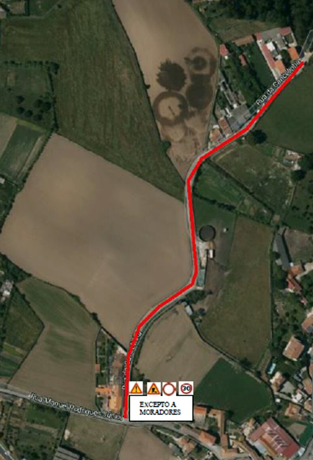 Aviso Rua da Cancelinha