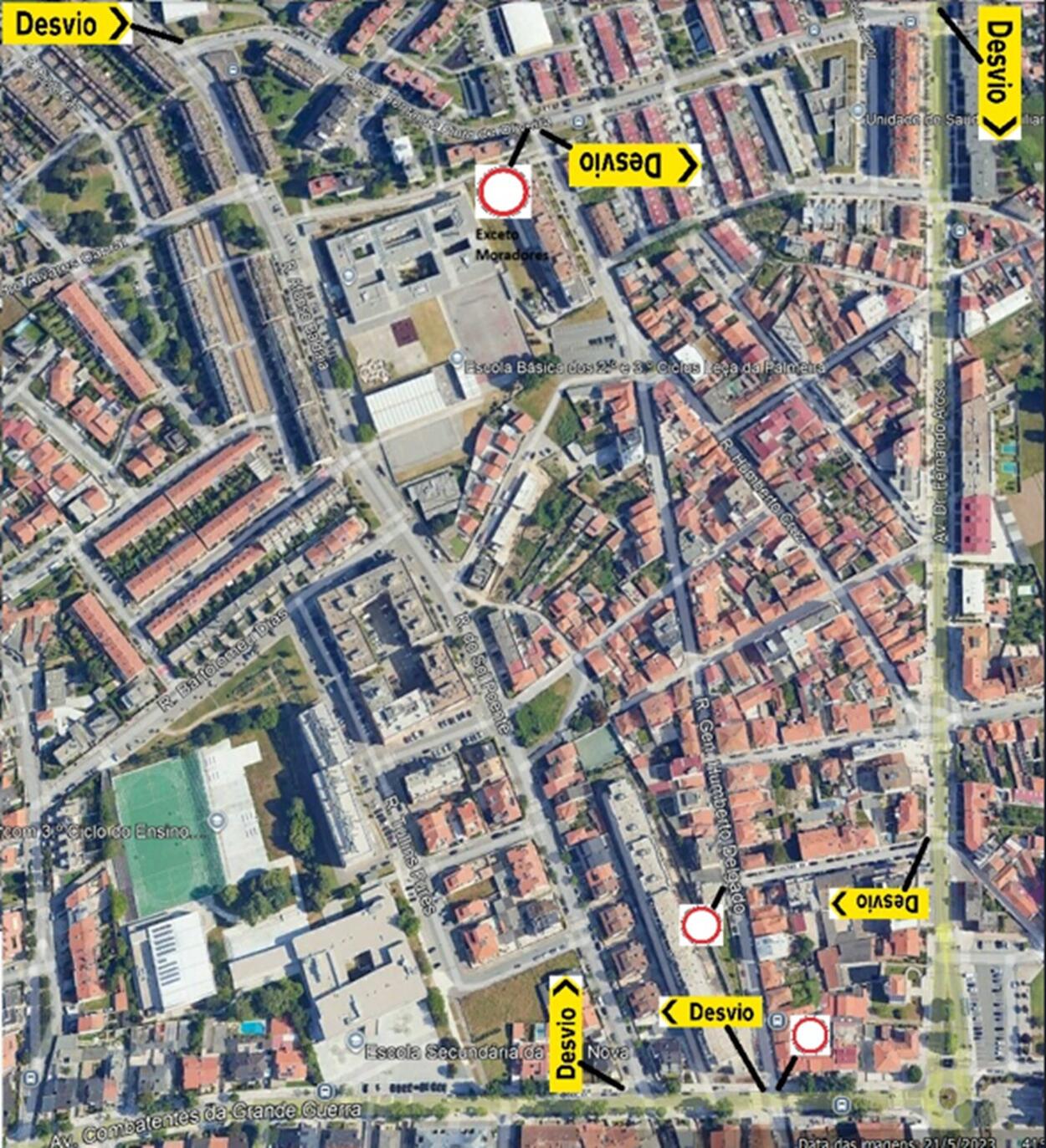 Aviso Rua Gen Humberto Delgado