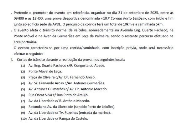 aviso corrida leix&otilde;es 1